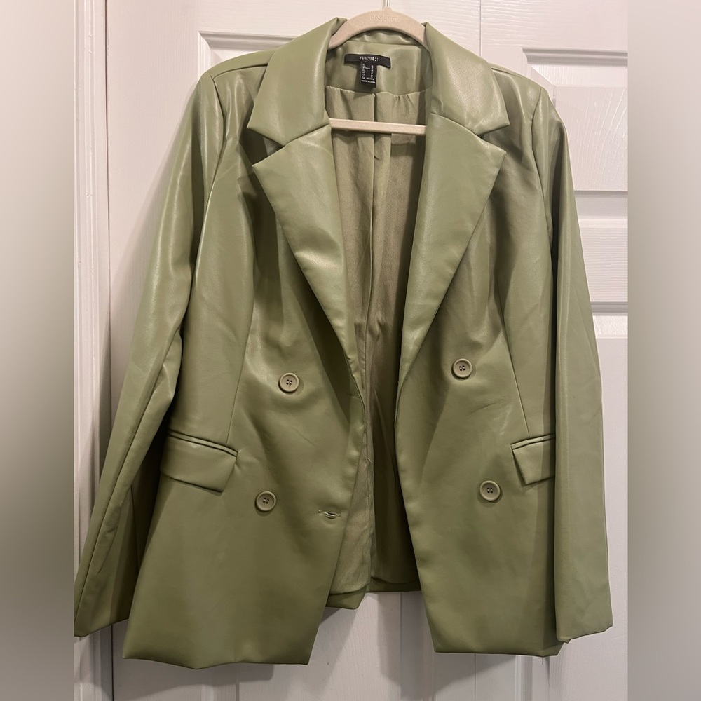 Forever 21 Faux Leather Blazer